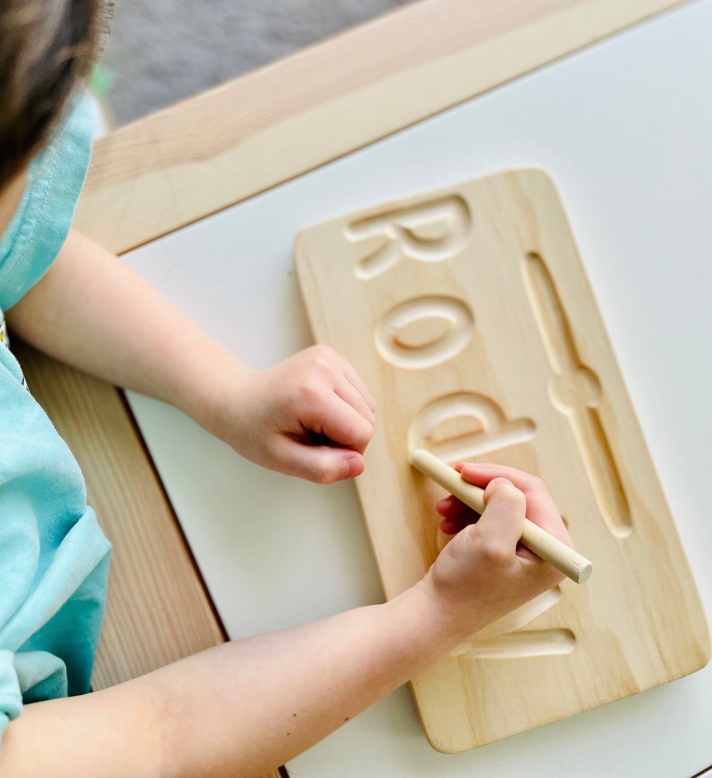 2 SIDED Heirloom Quality Custom Wooden Name Tracing Board, Montessori Inspired